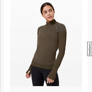 Lululemon zipper sweater size 8 dark olive green